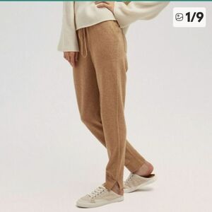 gentle herd cashmere Joggers Pants In tan sz S